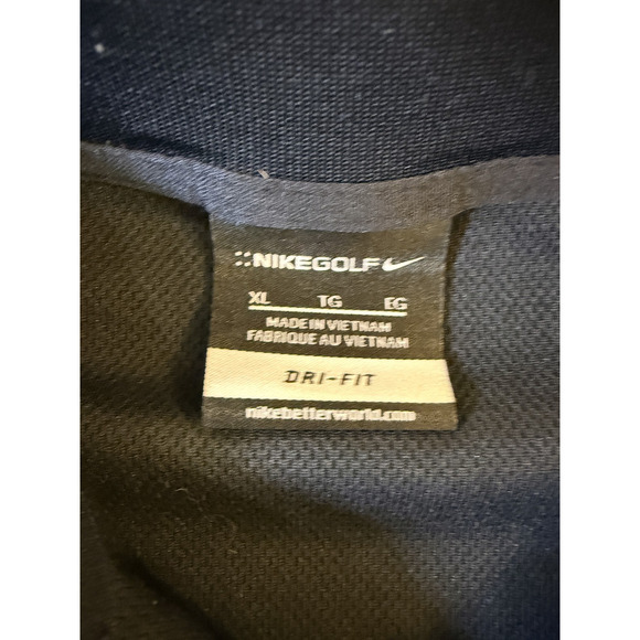 Nike Golf Polo Shirt Mens XL Navy Blue Dri-FIT Good Sam Embroidered Swoosh Logo - Picture 3 of 6